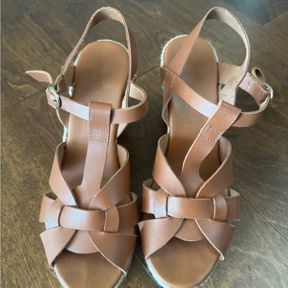 Brown Leather Women's Sandals